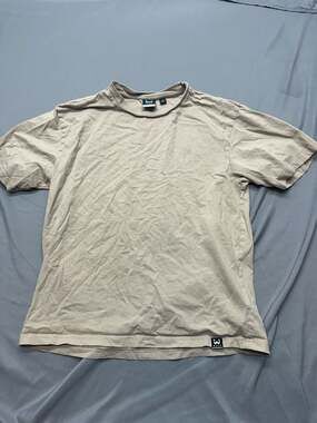 WXYZ MFG CO Men's Beige Short Sleeve T-Shirt Size S